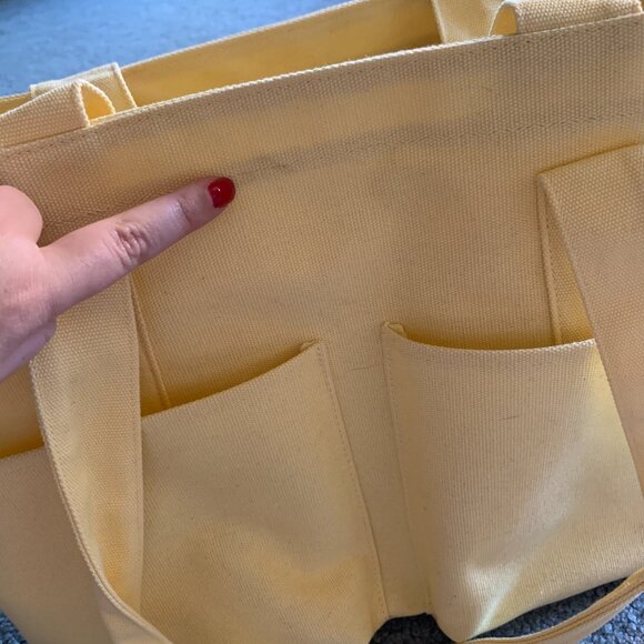 DAGNE DOVER VIDA ORGANIC COTTON TOTE IN POLLEN - SIZE SMALL - Picture 5 of 14